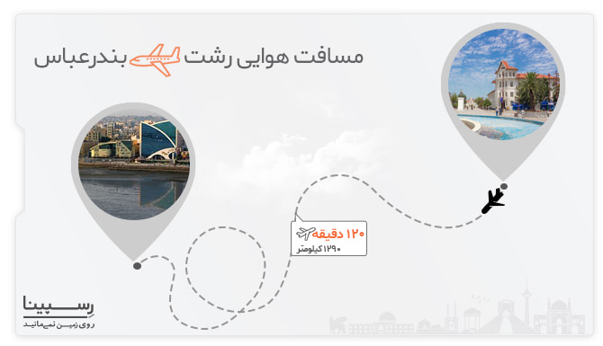 مدت زمان و مسافت پرواز رشت بندرعباس